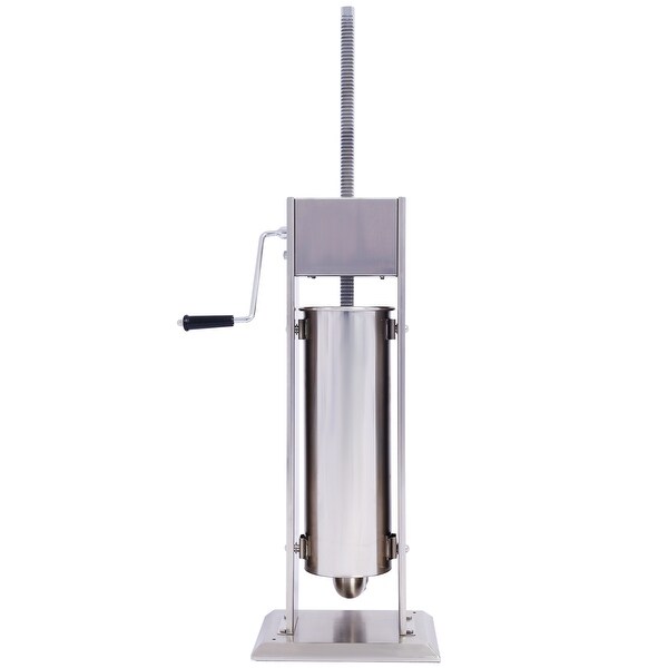 0.8-Gallon Stainless Steel Commercial Dual Speed Vertical Sausage Maker Meat Filler with 4 Stuffing Tubes - - 38053124