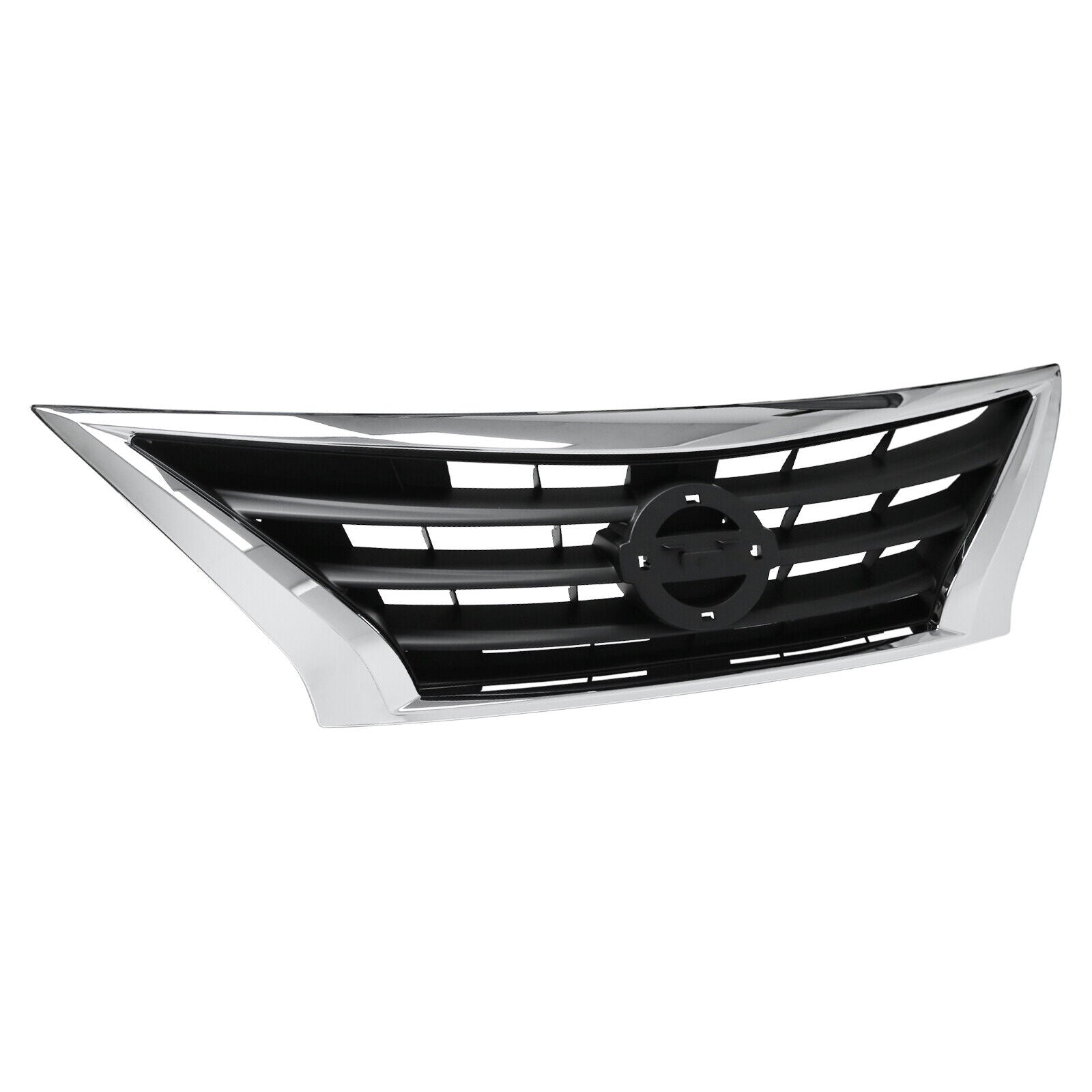 Front Bumper Chrome Grille Grill For 2015 2016 2017 2018 2019 Nissan Versa