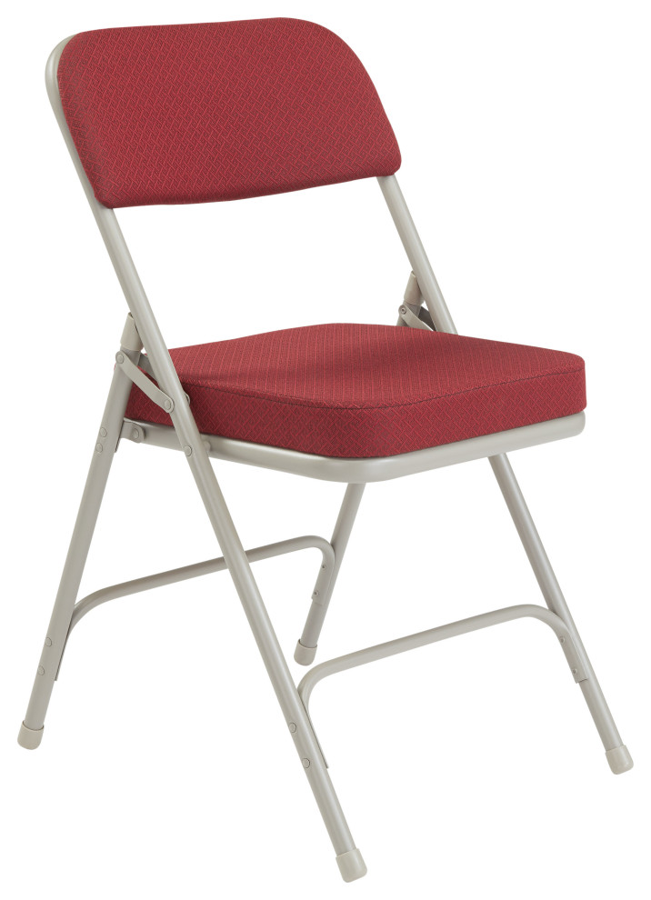 NPS 3200 2 quotFabric Upholstered Double Hinge Folding Chair  Set of 2   Contemporary   Folding Chairs And Stools   by National Public Seating  Houzz