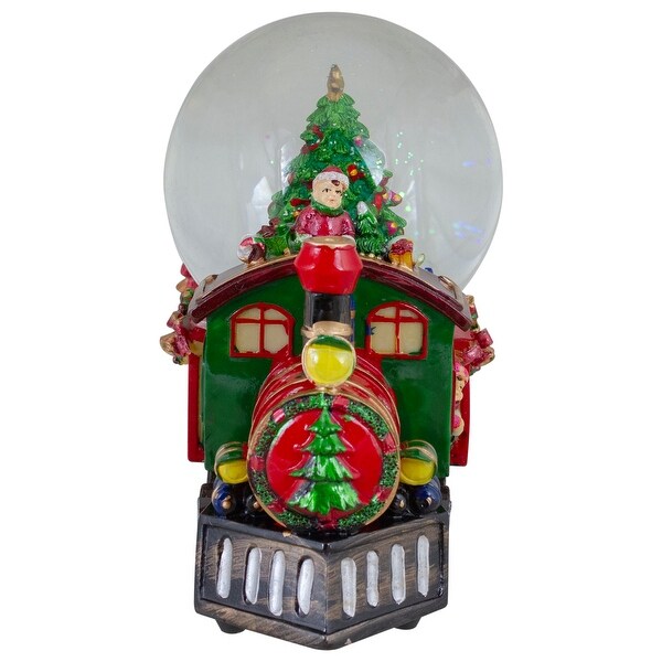 Christmas Train with Tree Musical Snow Globe Decoration