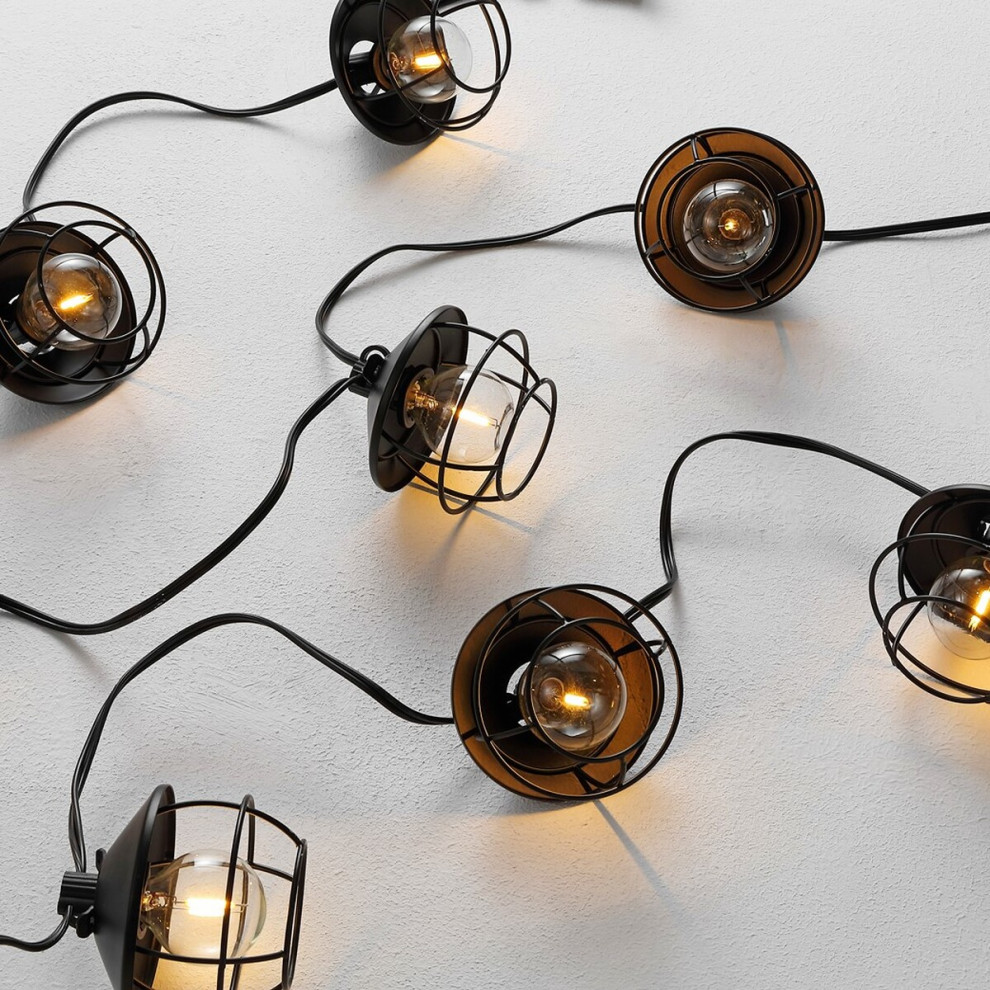 Safavieh Agitha Led Outdoor String Lights Black   Outdoor Rope And String Lights   by HedgeApple  Houzz