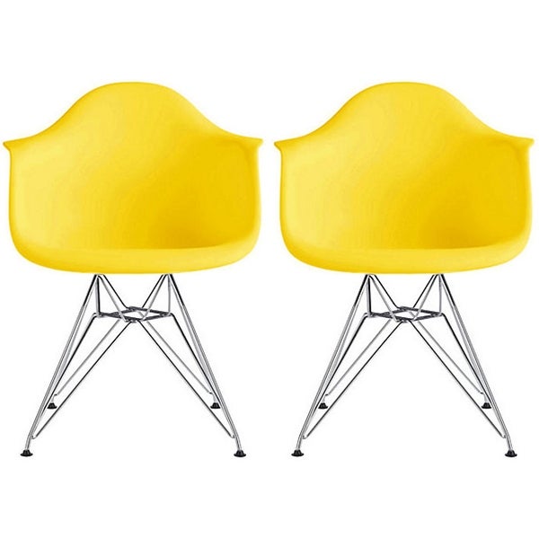 2xhome Designer Molded Plastic Arm Chairs With Back Wire Eiffel Matte Office Retro Pyramid Dining Room Bedroom Work