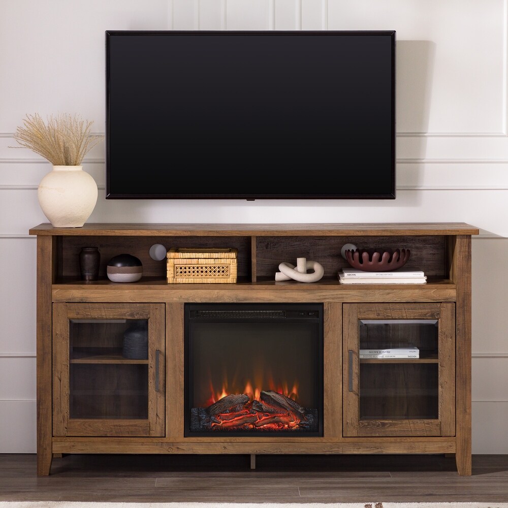 MIddlebrook 58 inch Highboy 2 Door Fireplace TV Stand