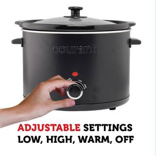 Courant 2.5 qt. Slow Cooker with Keep Warm Settings and Removable Port- Black Matte MCSC2524K974