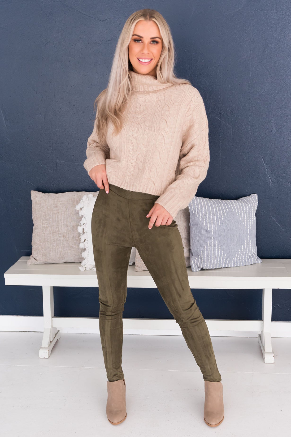 Fall Fashion Faux Suede Leggings