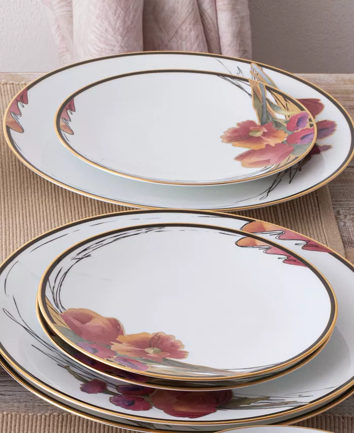 Noritake Alluring Fields Set of 4 Salad Plates Service For 4