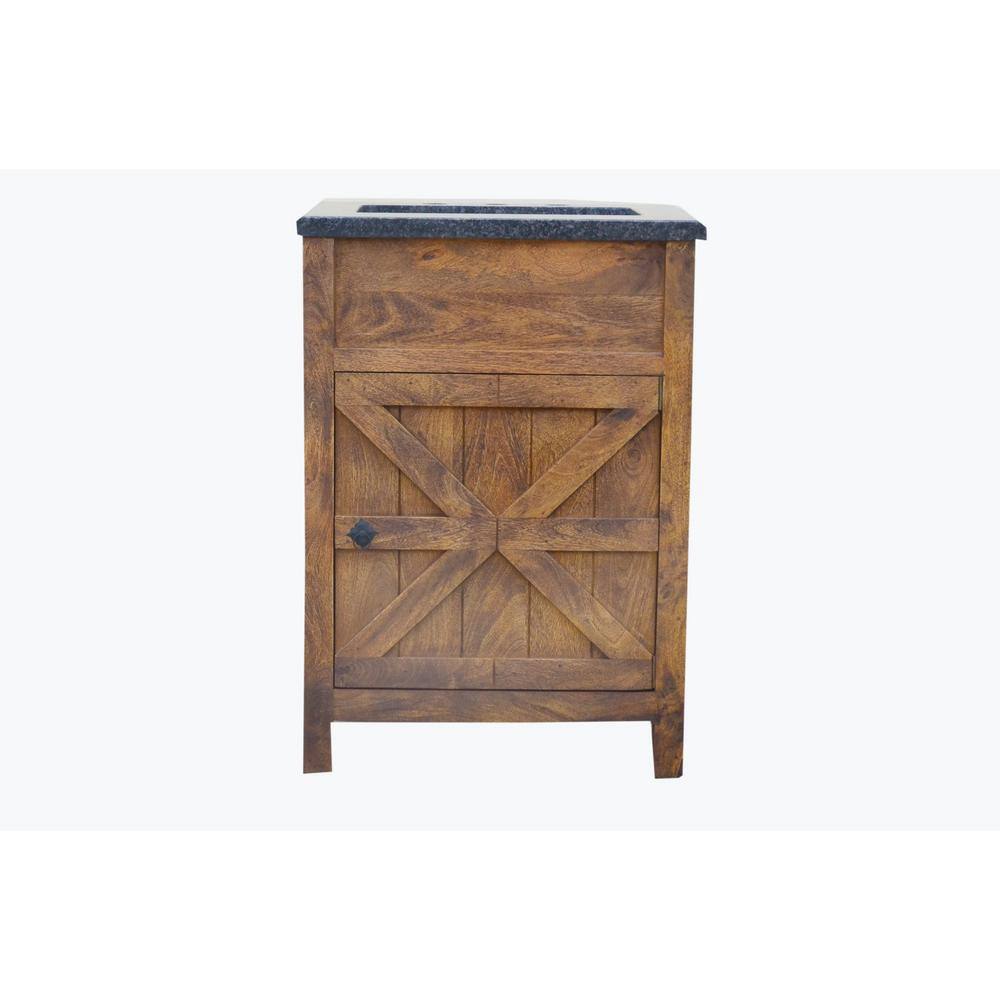 Traditional 24 in. W Single Barn Door Vanity in Antique Finish BV2124FS