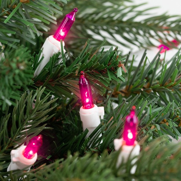 Northlight 35ct Mini String Lights Pink 7 x27 White Wire