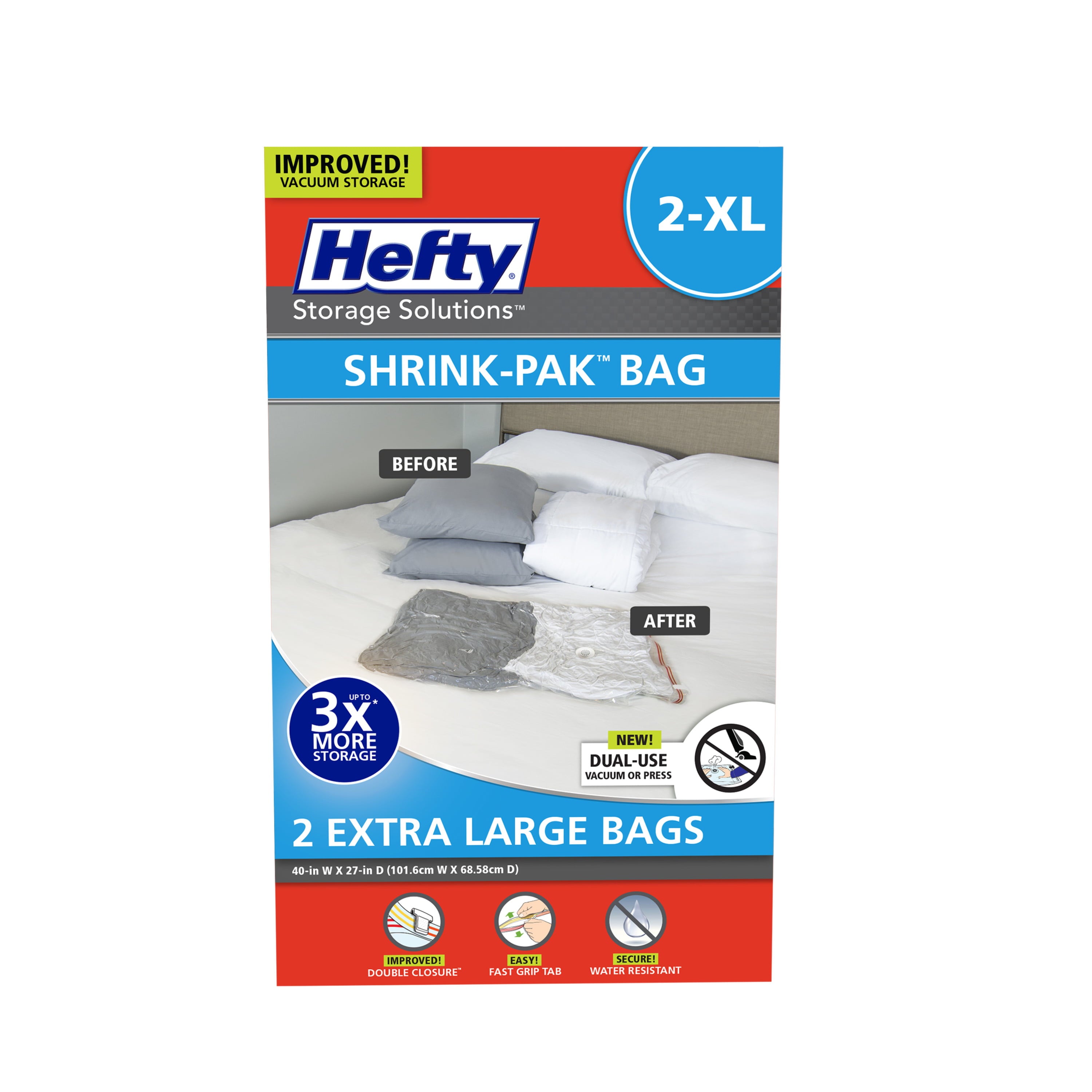 Hefty SHRINK PAK 2 XL Vacuum Storage Bags