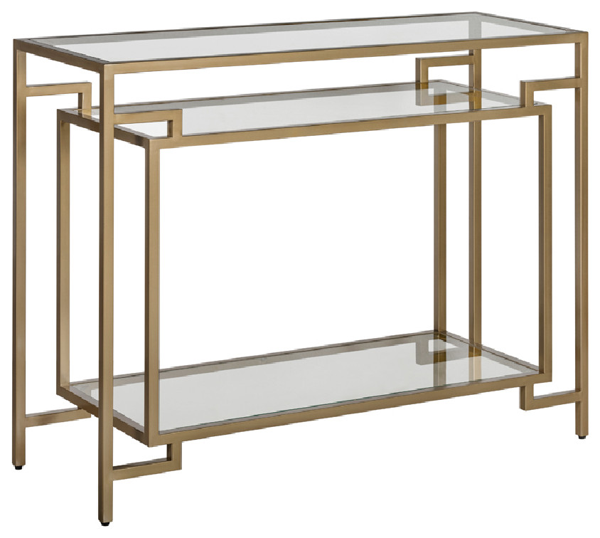 Gold Framed Geometric Console Table  Andrew Martin Architect   Contemporary   Console Tables   by Oroa   Distinctive Furniture  Houzz