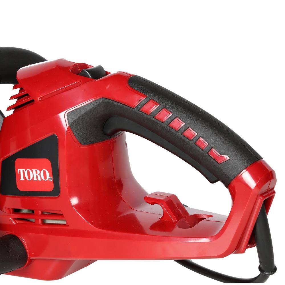 Toro 22 in. 4.0-Amp Electric Corded Hedge Trimmer Gripped Handle with Dual Action Blades 51490