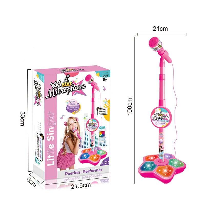 Chriyungel Kids Microphone with Stand Karaoke Song Musical Instrument Toys