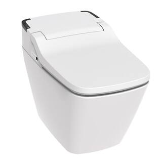 VOVO Stylement Tankless Smart Bidet One Piece Toilet Square in White UV-A Sterilization Auto Open Auto Flush Heated Seat TCB-090SA