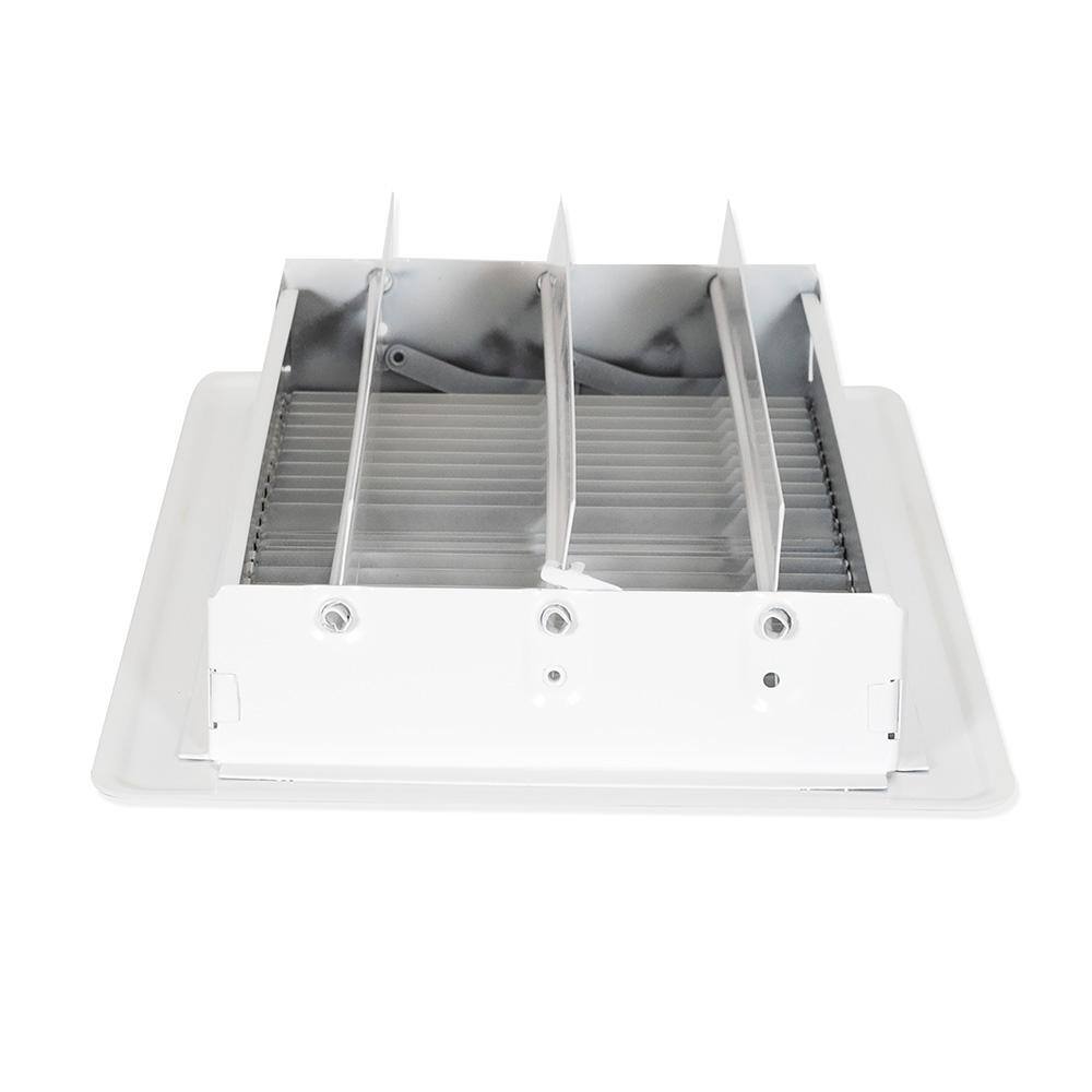 EZ-FLO 12 in. x 6 in. Steel Floor Diffuser White 61638