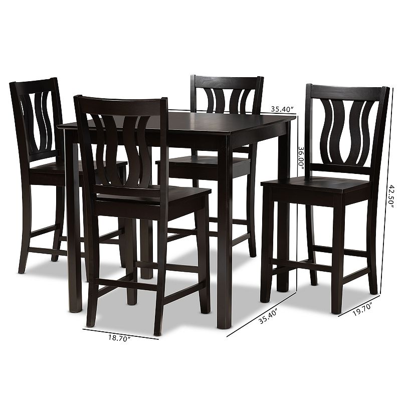 Baxton Studio Fenton Pub 5-piece Set