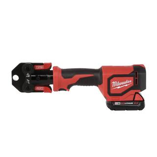 MW M18 18-Volt Lithium-Ion Cordless Short Throw Press Tool Kit with 3 PEX Crimp Jaws with M18 FUEL HACKZALL Saw Kit 2674-22C-2719-21