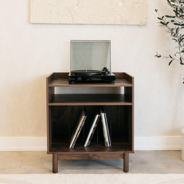 Calverson Mocha Turntable Accent Console