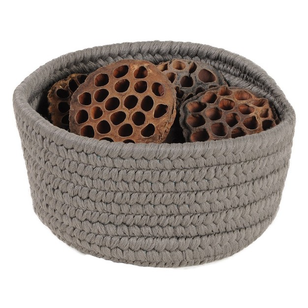 Colonial Mills Peek a boo Basket And Lid Grey