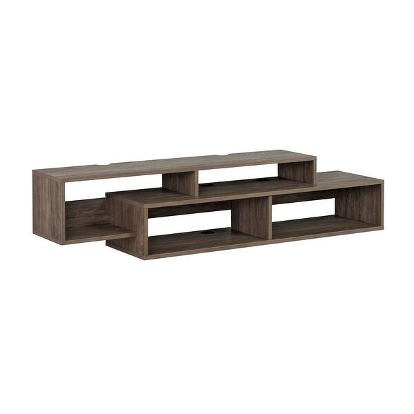 Prepac Modern Wall Mounted Media Console and Storage Shelf - 58