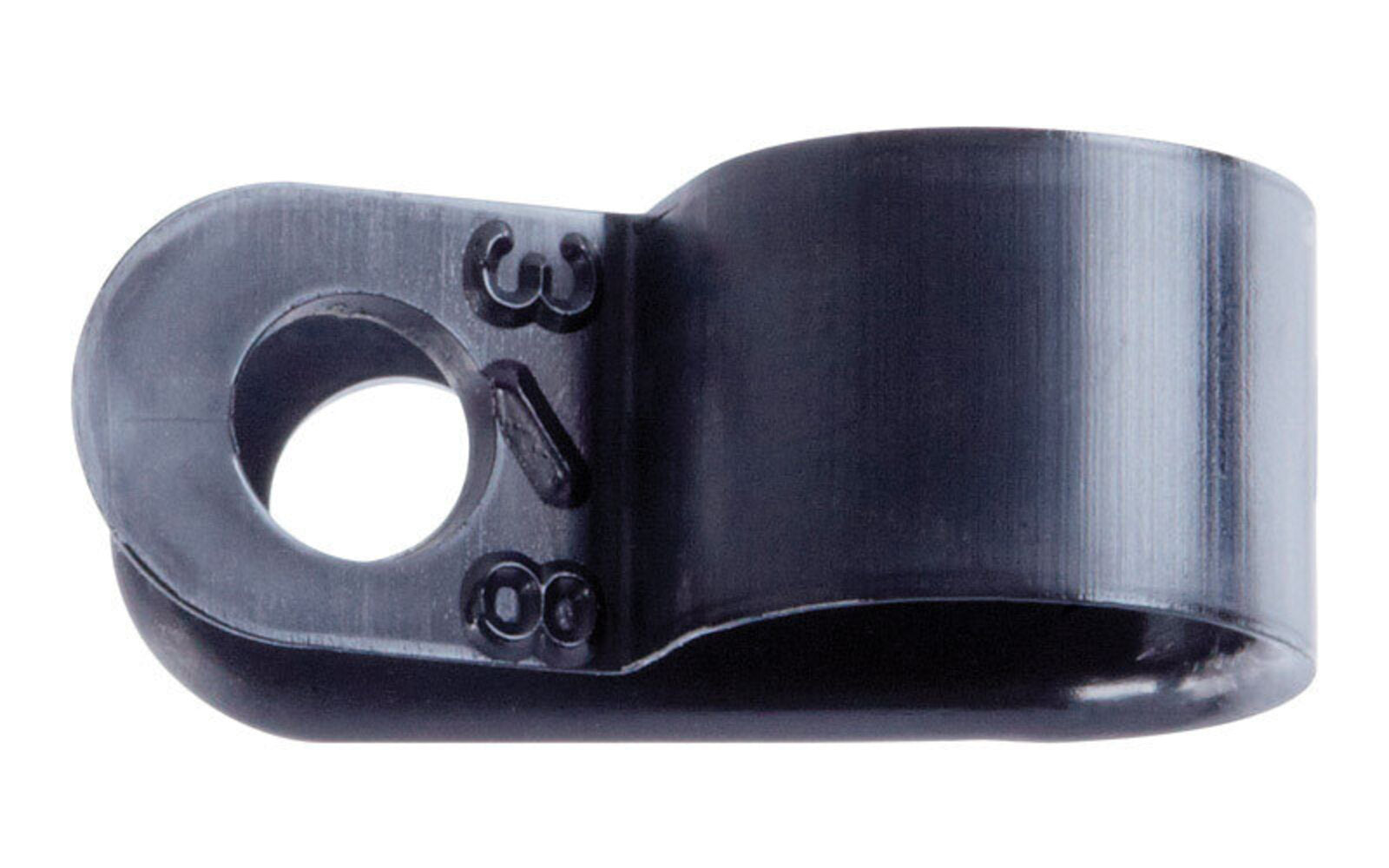 CLAMP NYLON BLK 3/8X3/8