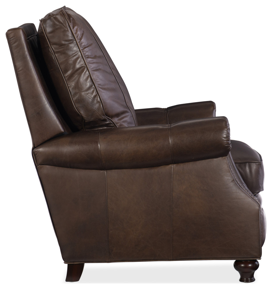 Old Saddle Cocoa Recliner Chair   Traditional   Recliner Chairs   by Homesquare  Houzz