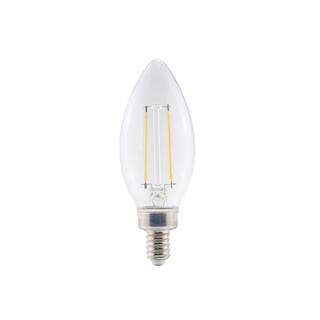 PRIVATE BRAND UNBRANDED 40-Watt Equivalent B11 Non-Dimmable CEC Clear Glass Filament Vintage Edison LED Light Bulb Daylight 5000K (8-Pack) CF352C