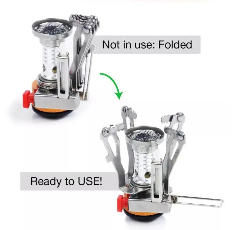 Pocket Ultralight Outdoor Mini Portable Gas Camping Stove for Backpackging Hiking