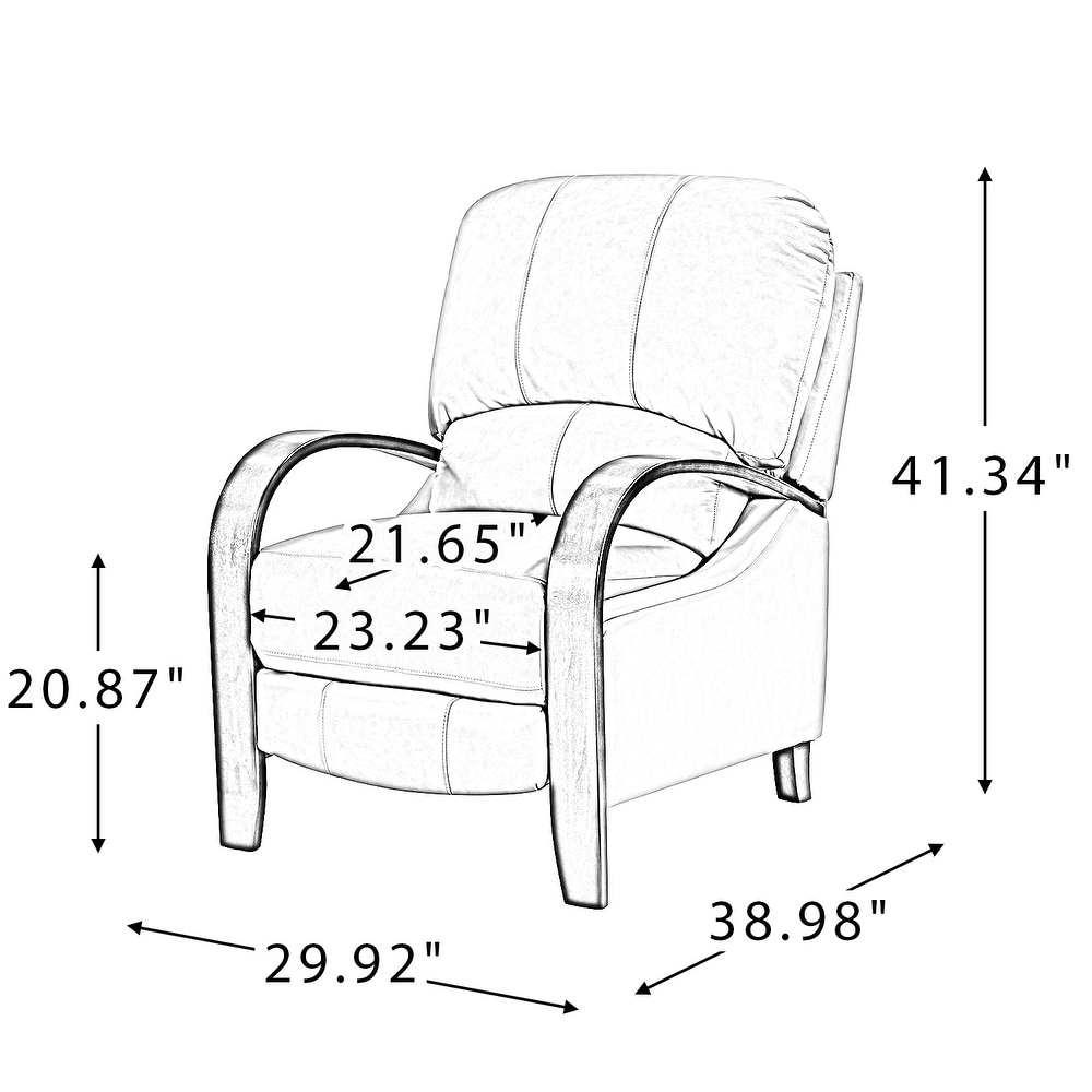 Alexandra Genuine Leather Manual Recliner