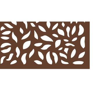 DESIGN VU Evergreen 6 ft. x 3 ft. Espresso Recycled Polymer Decorative Screen Panel Wall Decor and Privacy Panel DVU3603E