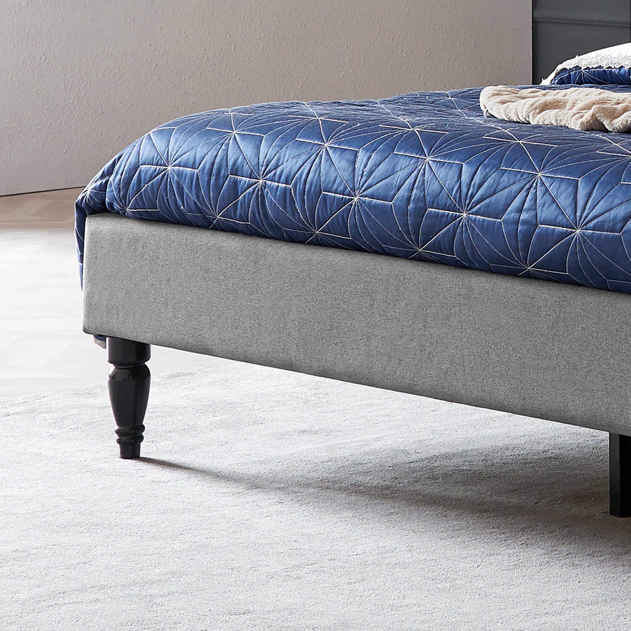 Agnes Contemporary Upholstered Platform Bed