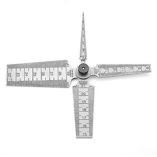 Stainless Steel Welding Taper Feeler Gauge Hole Inspection Measurement Ruler(1pcs，silver)