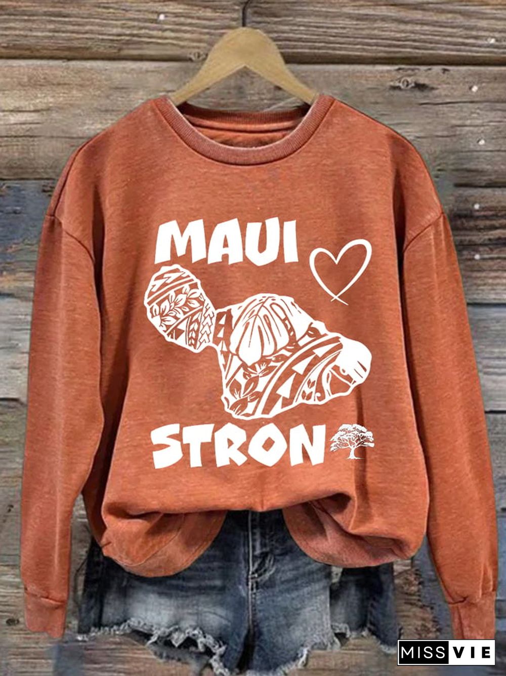 Women's Maui Strong Print Casual Sweatshirt