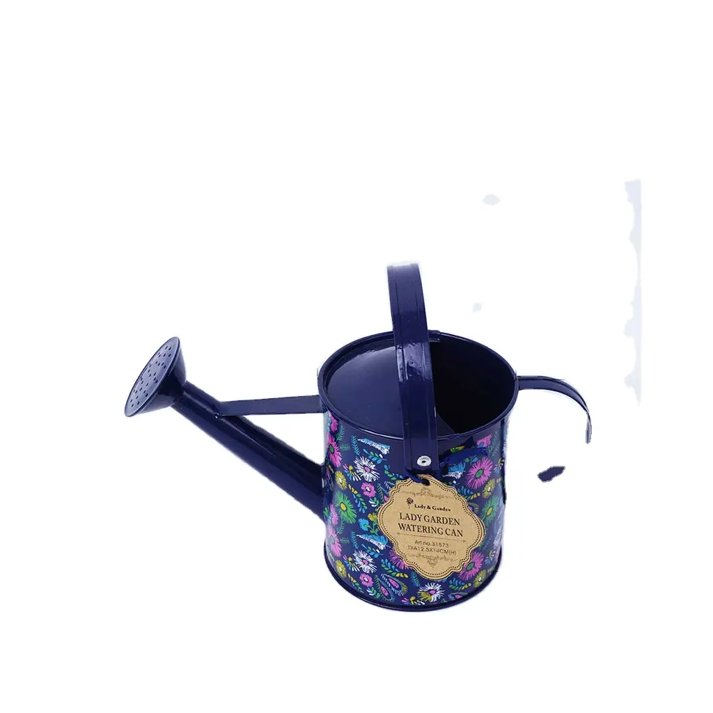 Customized Powder Coated Bright Color Waterproof Mini Metal Watering Can With Polk Dots In Bulk