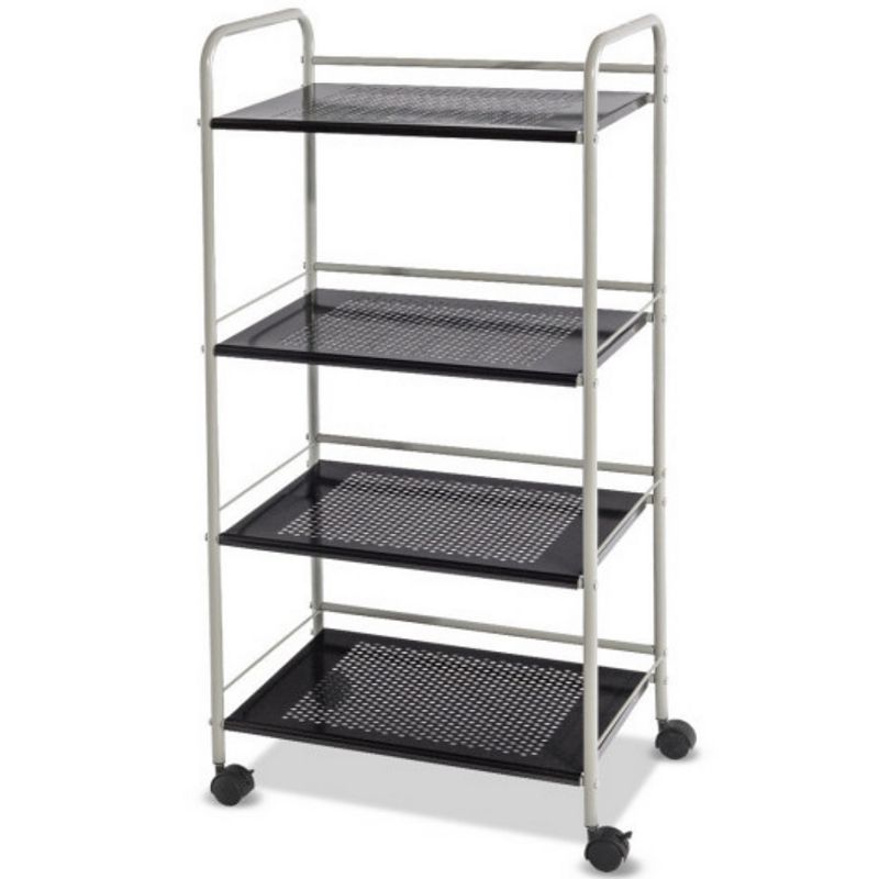 4 Tiers Rolling Cart Storage Display Rack