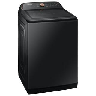  5.5 cu. ft. Smart High-Efficiency Top Load Washer with Impeller and Auto Dispense System in Brushed Black ENERGY STAR WA55A7700AV