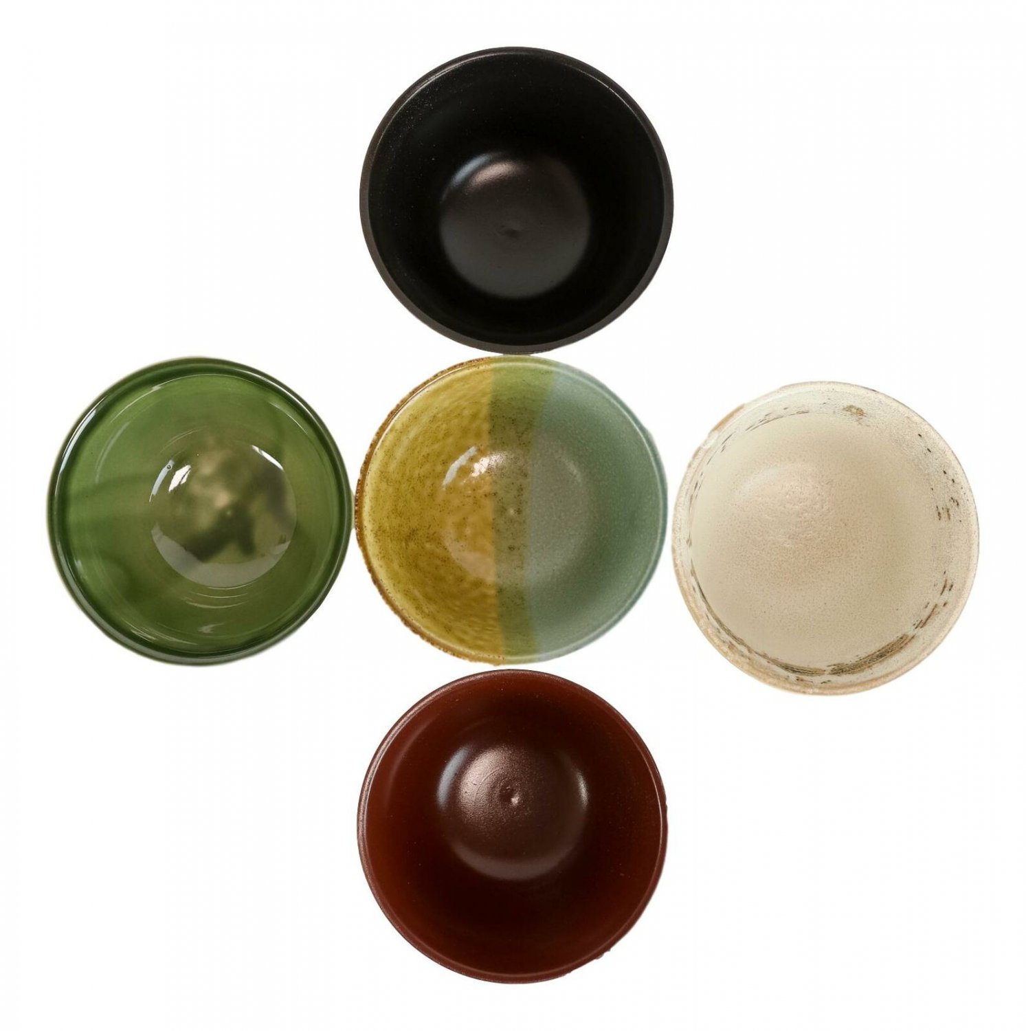 1 Pack Of 5 Made In Japan Colorful Gradient Art Kiln Natural Glazed Ceramic Bowls EBR02