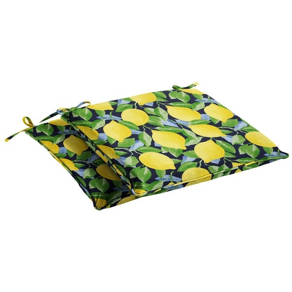 Yellow Lemons Indoor/ Outdoor Chair Pad Set