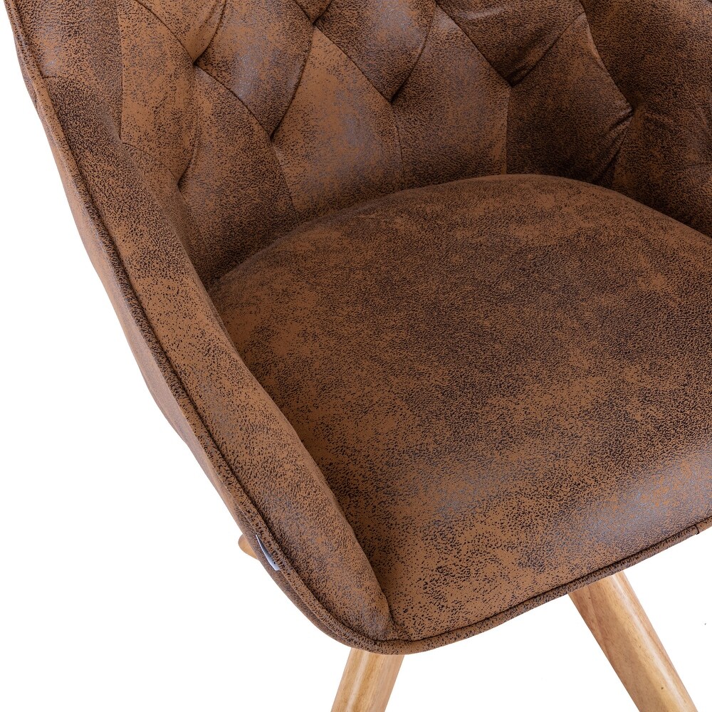 Solid Wood Tufted Upholstered Armless chair