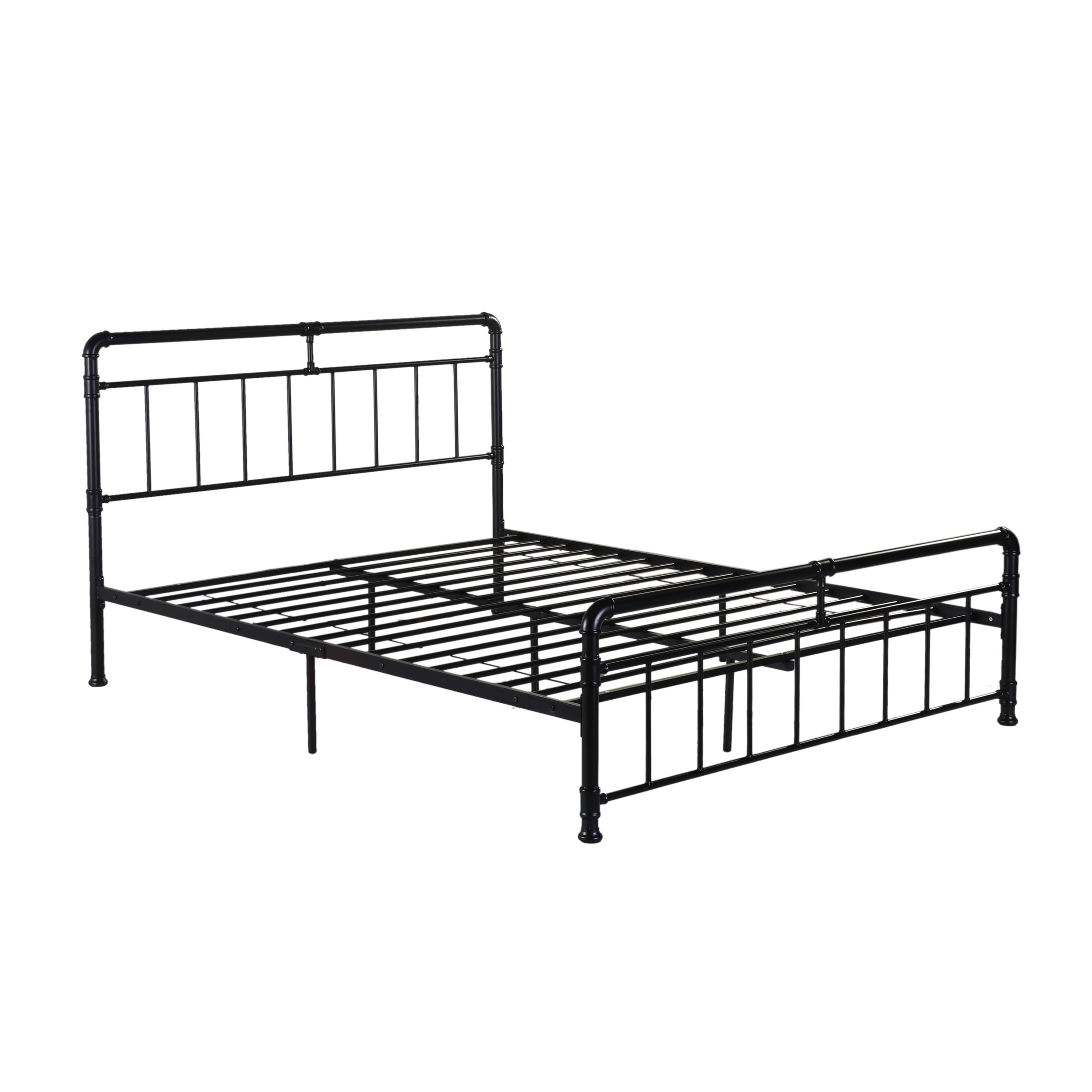 Sally Queen-Size Iron Bed Frame, Minimal, Industrial