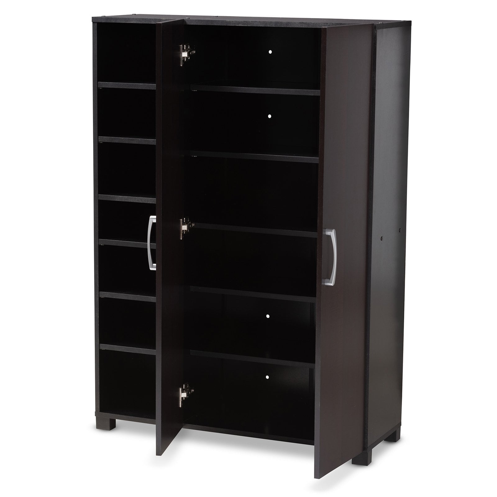 Baxton Studio Marine 2 Door Entryway Shoe Storage Cabinet with Open Shelves