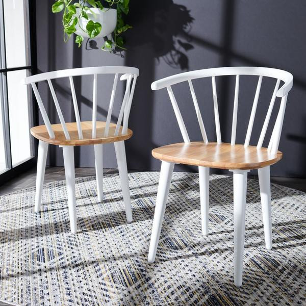 Trent 18  x27 x27Curved Spindle Side Chair  Set of 2   Midcentury   Dining Chairs   by Rustic Home Furniture Deco  Houzz