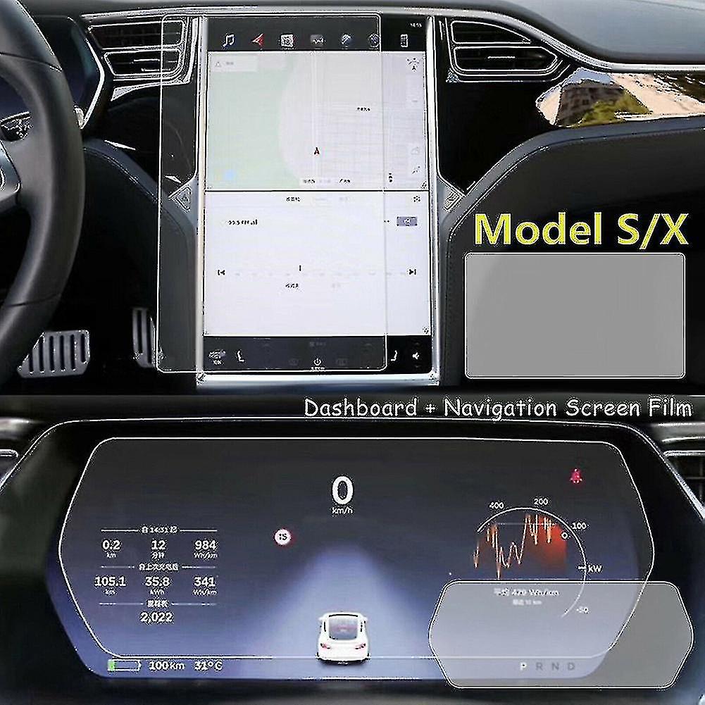 For Tesla Model S / X 2021-2023 Dashboard + Navigation Screen Film Protector