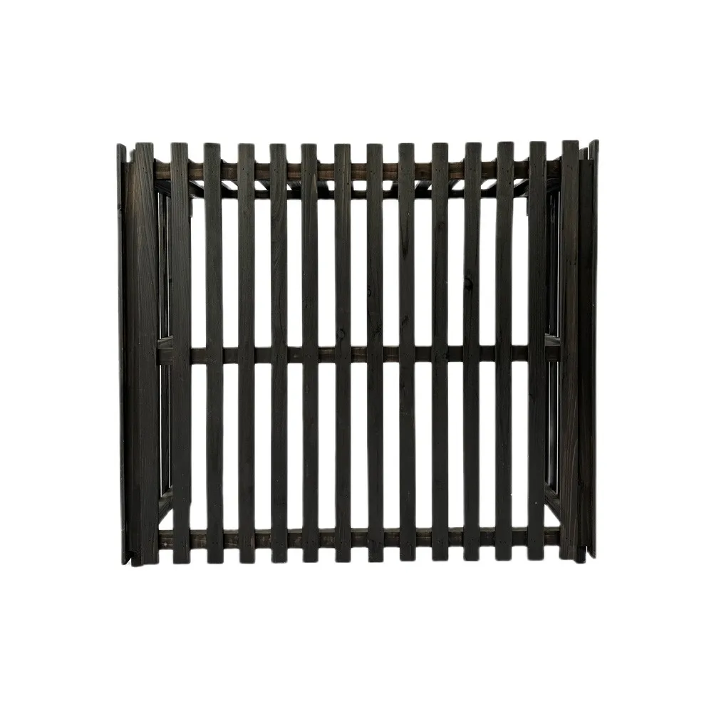 Manufacturer supply eco friendly outdoor solid wooden lattice air conditioner cover