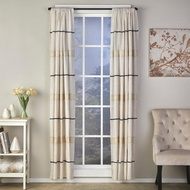 Subtle Stripe Light Filtering Curtain Panel Pair By Skl Home