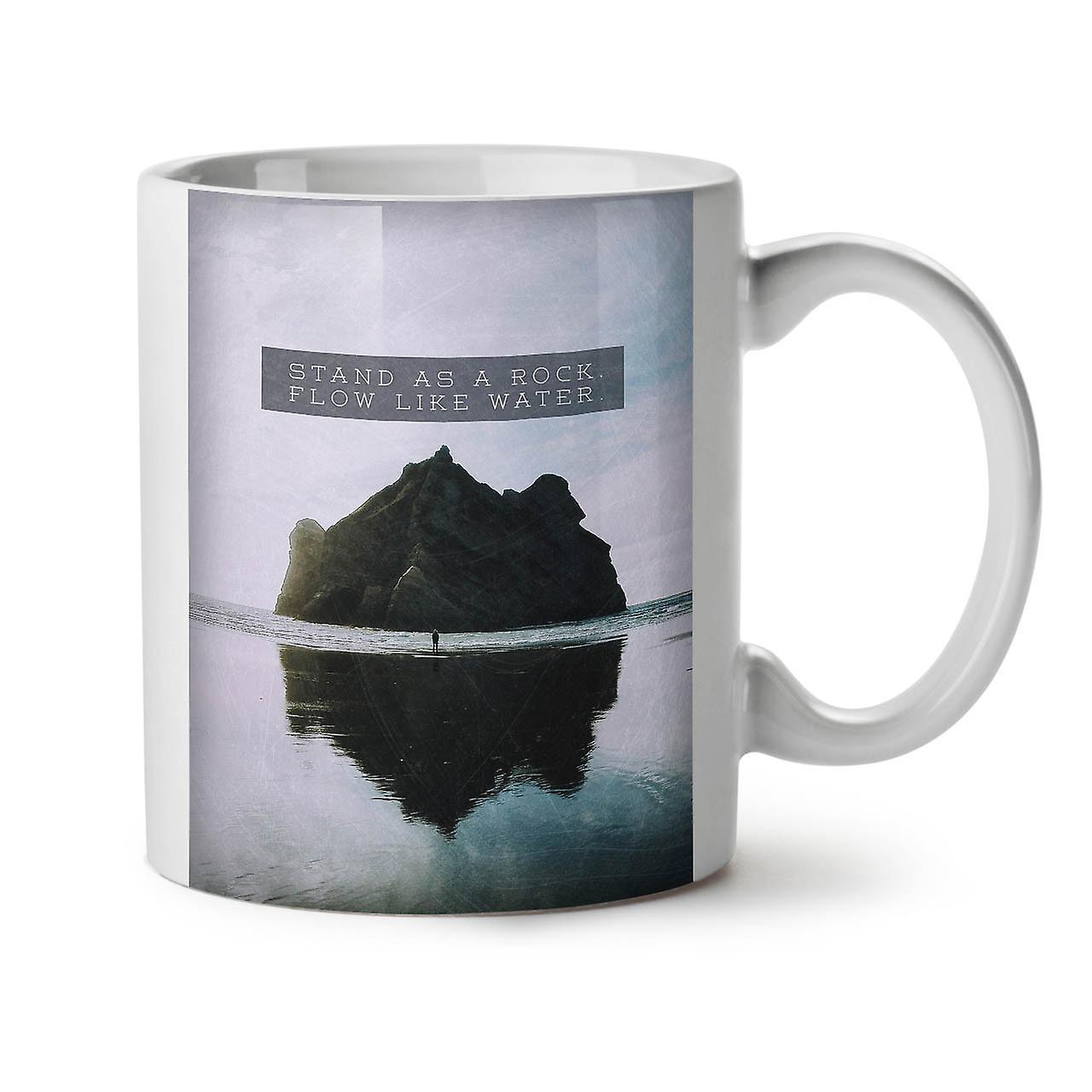 Flow Water Rock NEW White Tea Coffee Ceramic Mug 11 oz | Wellcoda