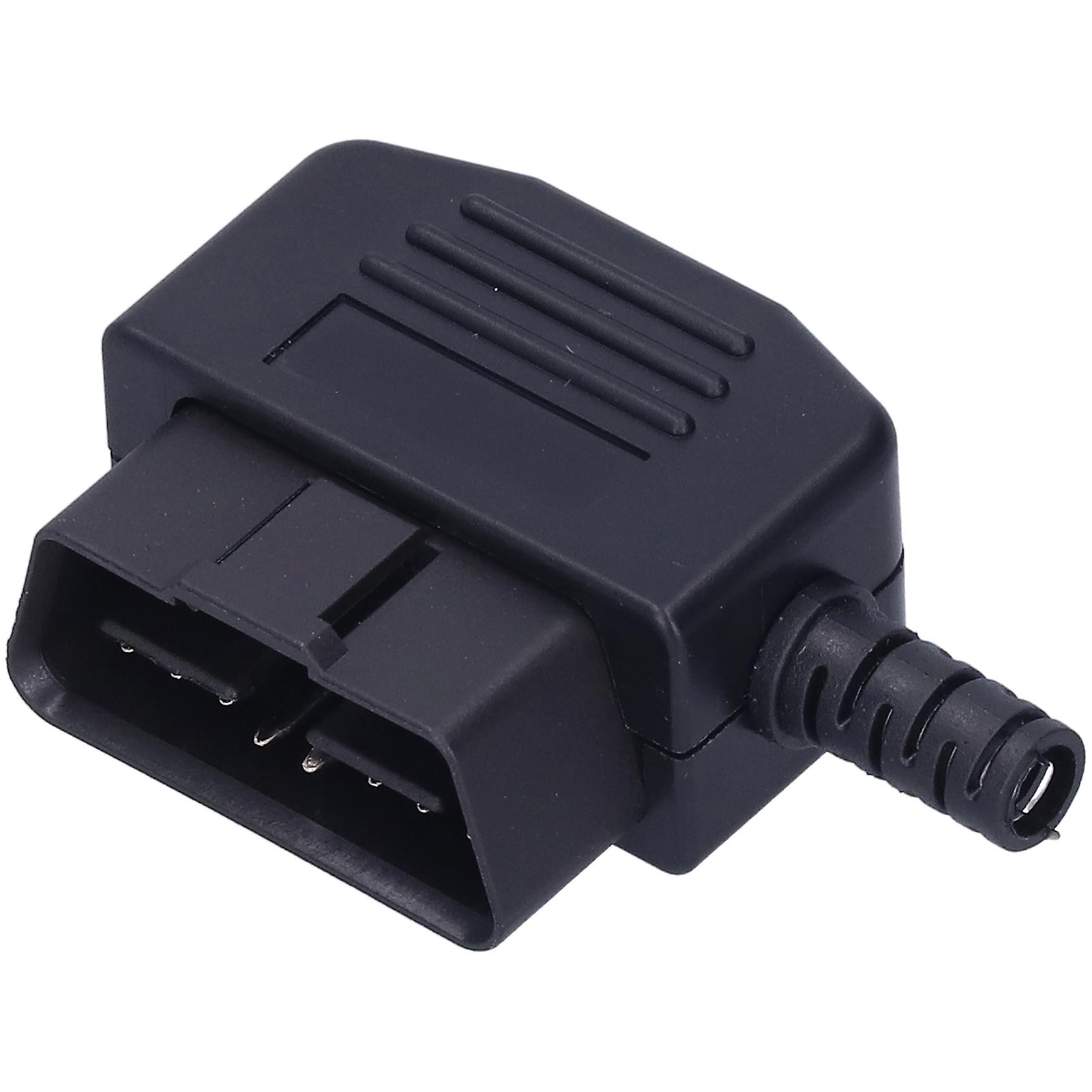 Auto Obd2 16 Pin Male Connector Plug Diagnostic Tool Adapter Universal For Most Car 24v