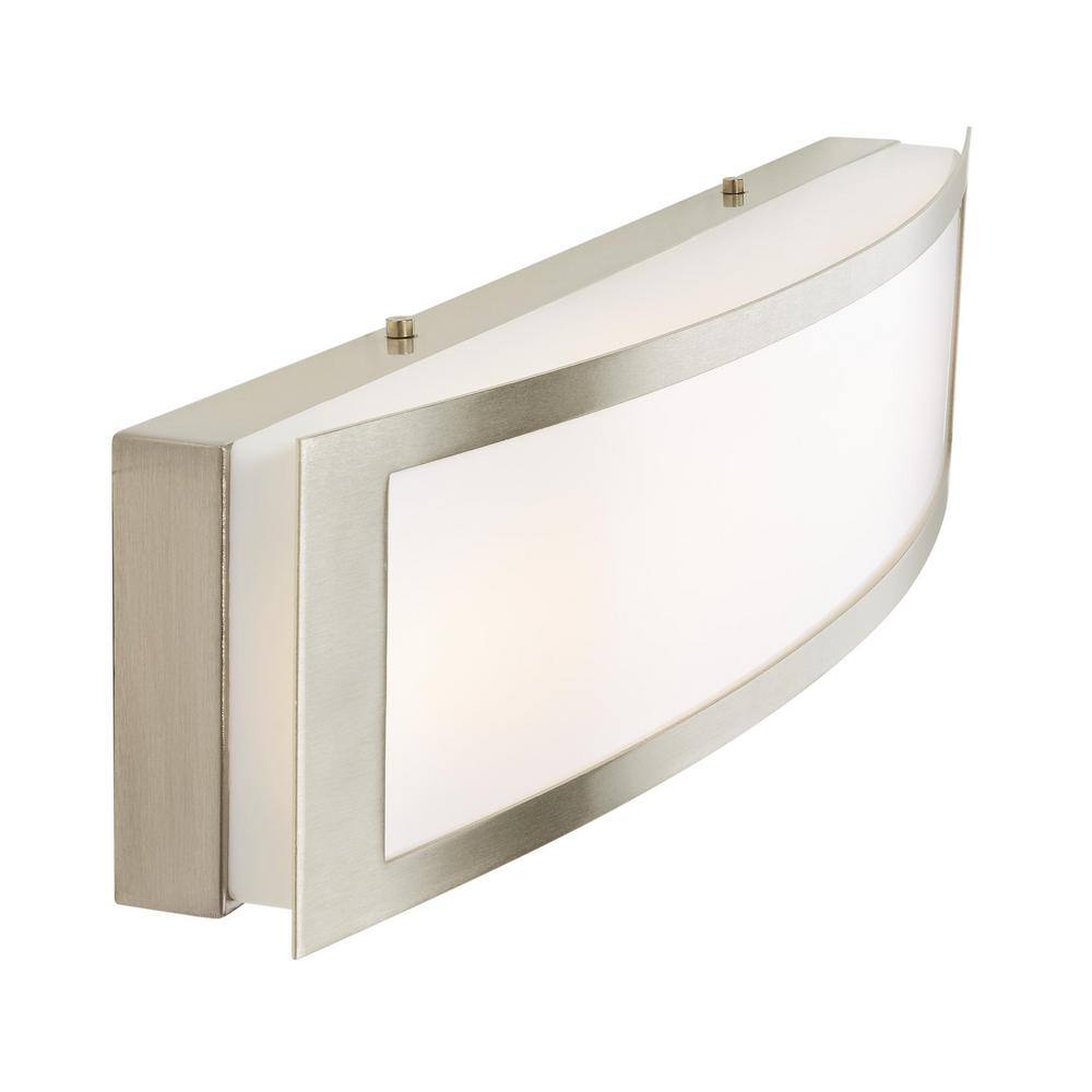 Hampton Bay Woodbury 24.5 in. Brushed Nickel Linear LED Vanity Light Bar IQP1381L-4