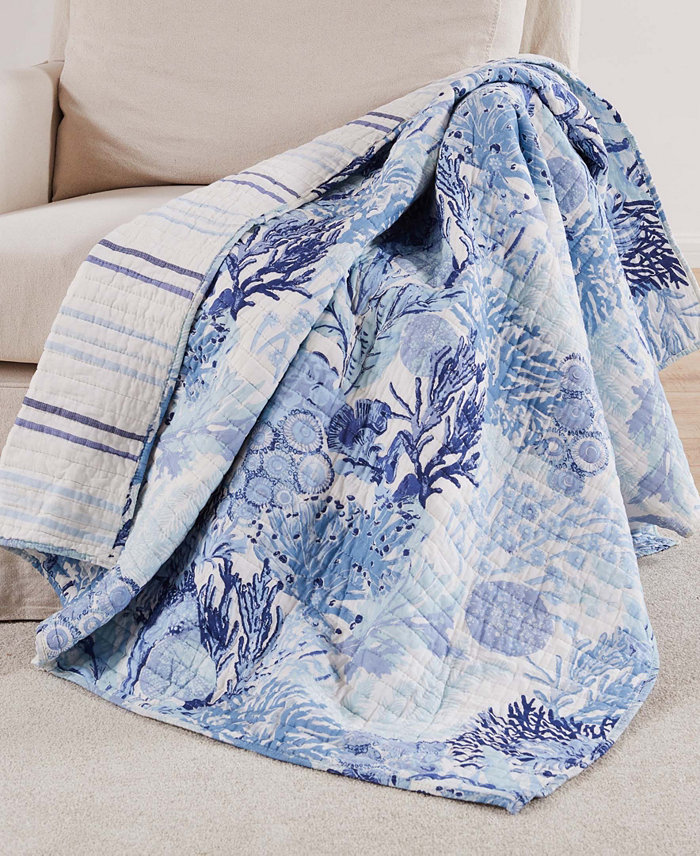 Levtex Reef Dream Reversible Quilted Throw， 50 x 60