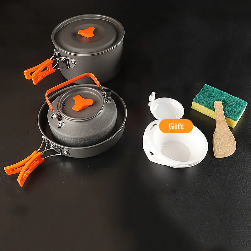 Goodwin 2023 Lightweight And Compact Aluminum Outdoor Camping Cookware Pot Set