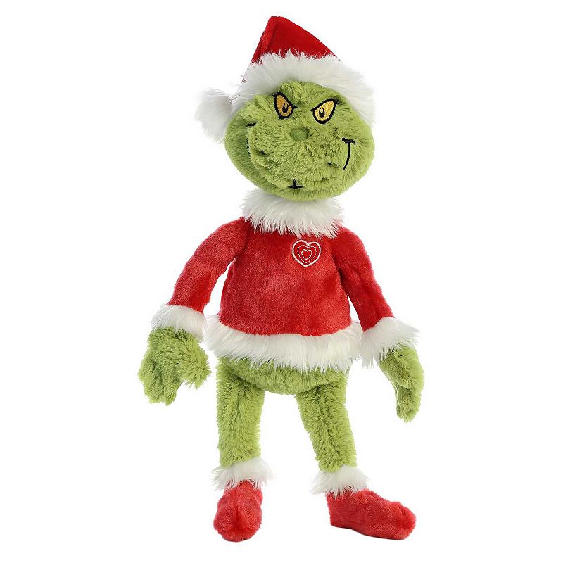 Aurora Large Green Dr. Seuss 16 Grinch Santa Whimsical Stuffed Animal